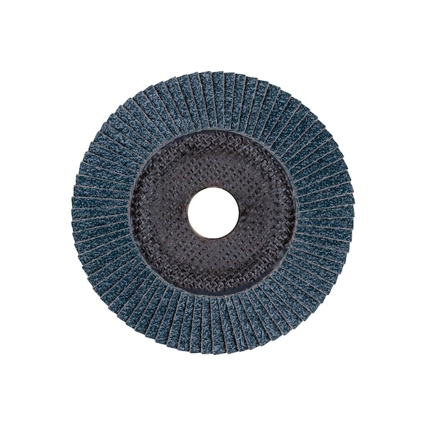 5 X 7/8 A.H. POLIFAN® Flap Disc - Z PSF STEELOX, Zirconia, 120 Grit, Conical